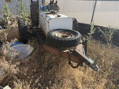 Vintage Fuel Tank Trailer - Mobile Diesel/Gas Storage, Farm/Industrial Utility