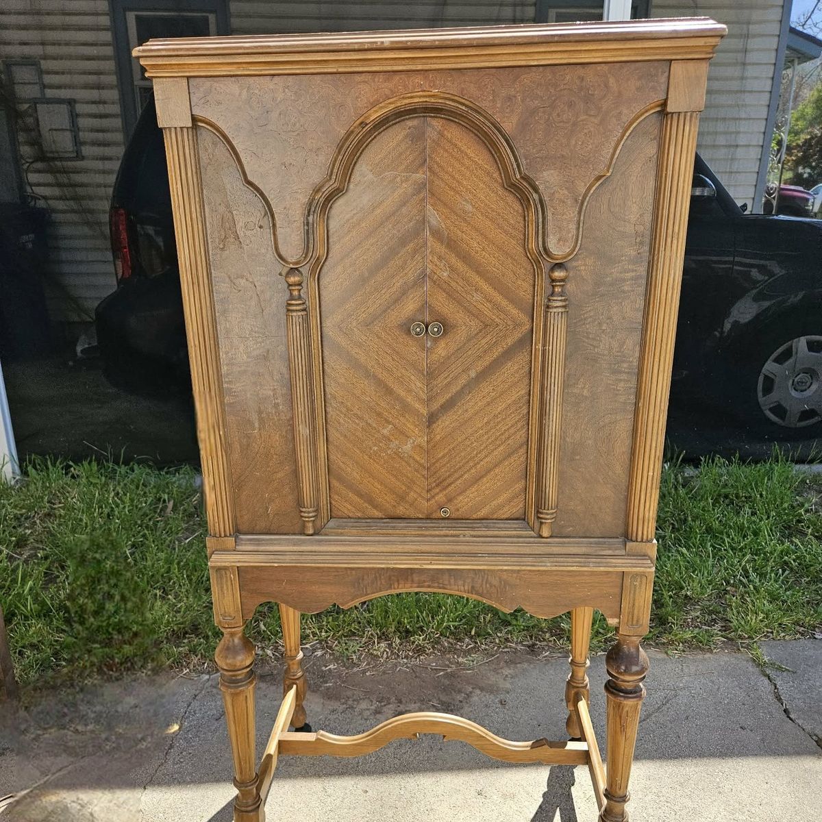 Vintage radio cabinet