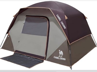 CAMEL CROWN 4 Person Waterproof Tent Quick Setup