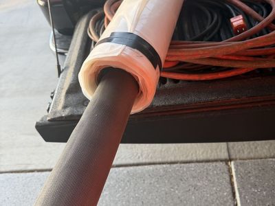 Rolled Screen Mesh Material for Home/Garden Projects - Unused and half roll 7 mil poly.