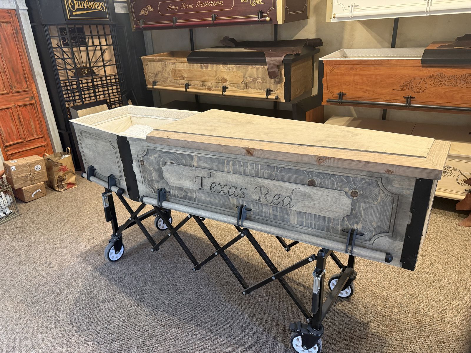 Rustic hand made pine box coffins/caskets (locally made)