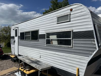 1976 double axle vintage Rancho El Ray travel trailer