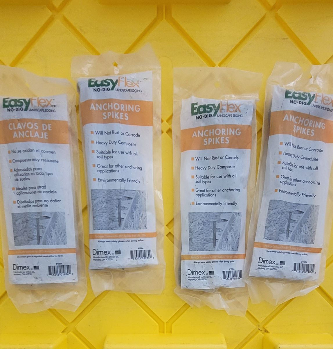 (4) EasyFlex 6-Pack 8-in Black Plastic Edging stake