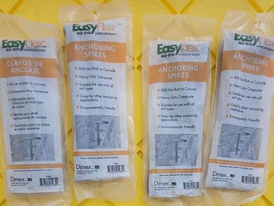 (4) EasyFlex 6-Pack 8-in Black Plastic Edging stake