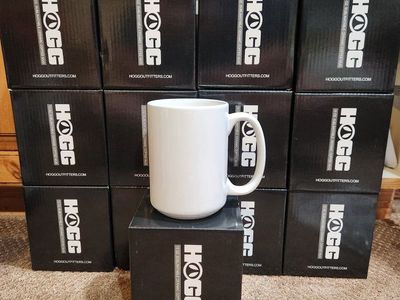 Hogg 15 oz White Sublimatable Ceramic Coffee Mugs in Boxes (13 Count)