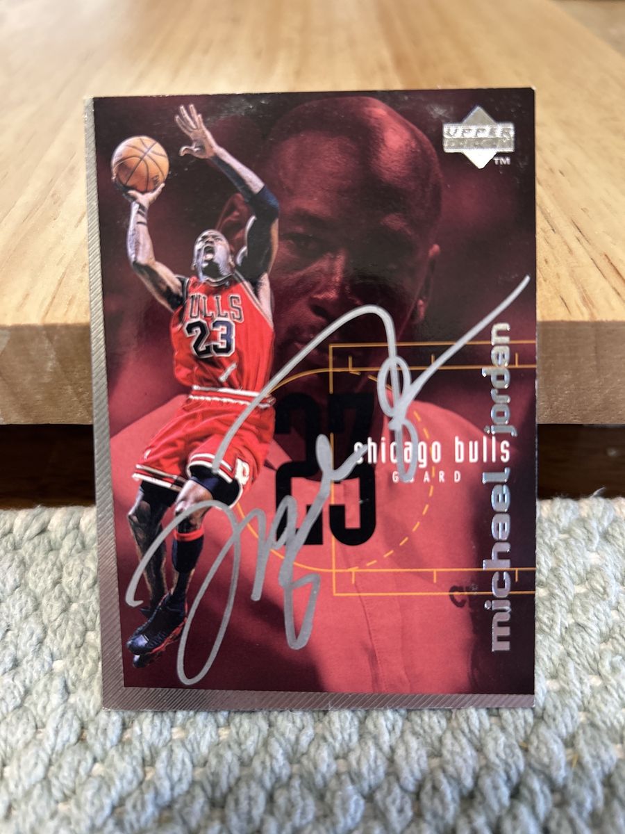 Michael Jordan Autograph Upper Deck Hand Signed NBA Chicago Bulls Basketball Card