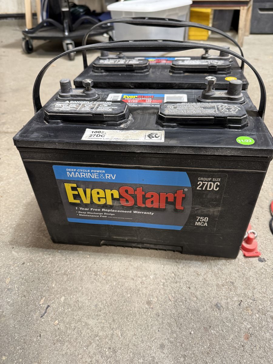 Two Deep Cycle Marine/RV Batteries