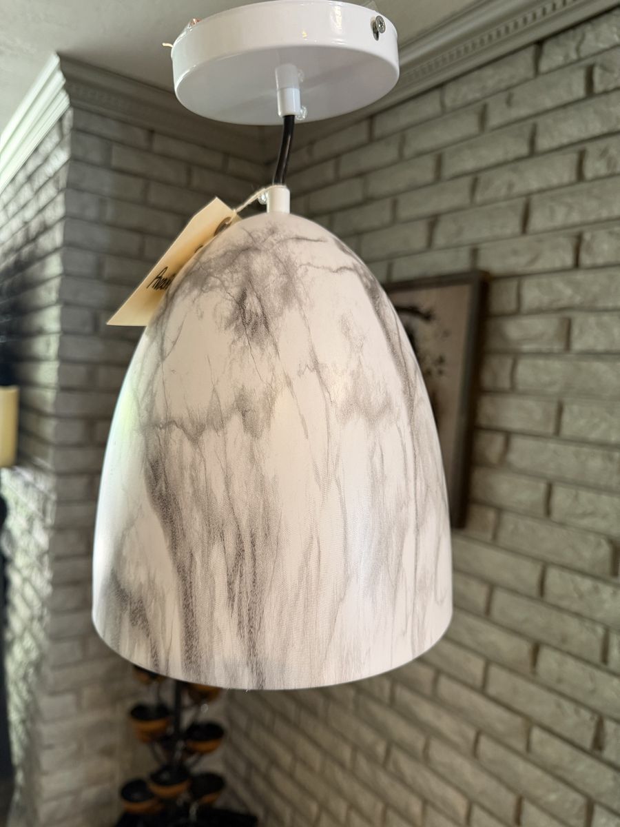 NEW WHITE AND GREY PENDANT LIGHT (2 AVAILABLE)