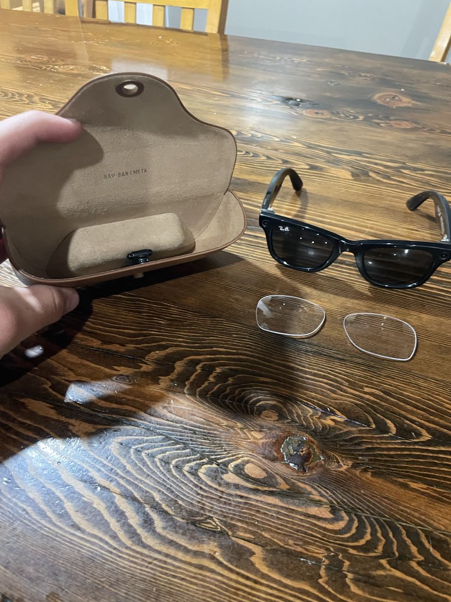 Ray-Ban Stories | Meta Wayfarer Smart Glasses - Black w/ Charging Case & Clear Lenses