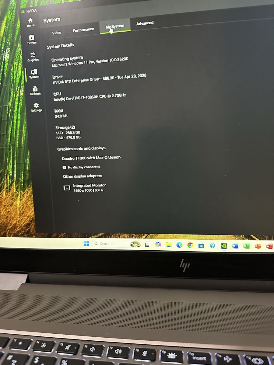 HP 17.3 inch Laptop i7 Core 10th Gen 24 GB RAM 750 GB SSD NVIDIA