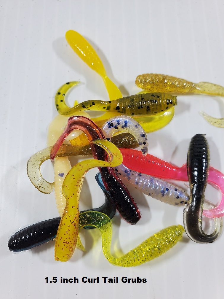 Spring is Sprung!!!   1 1/2 inch Curl Tail Grubs!!
