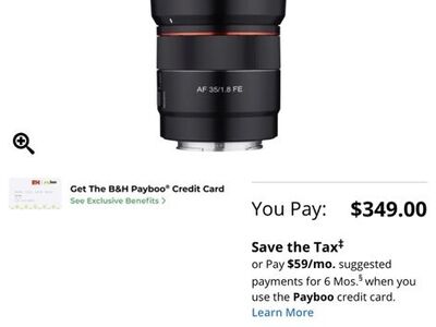 Rokinon 35mm 1.8 Sony E Mount