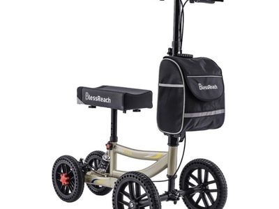 Brand New Post Surgery All Terrain Super Duty Knee Scooter with Disc Brake and Shock Absorber Fully Adjustable and Assembled