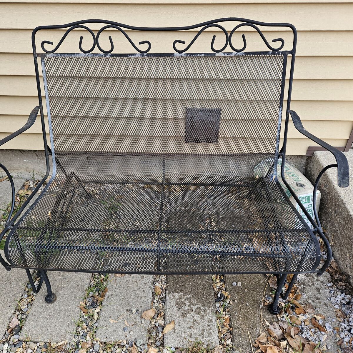 Outdoor Steel Bench Rocker