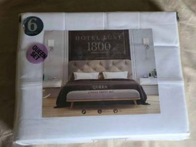 Hotel Luxe Cotton Polyester 6 Piece Queen Sheet Set Extra Soft New 1800 Thread