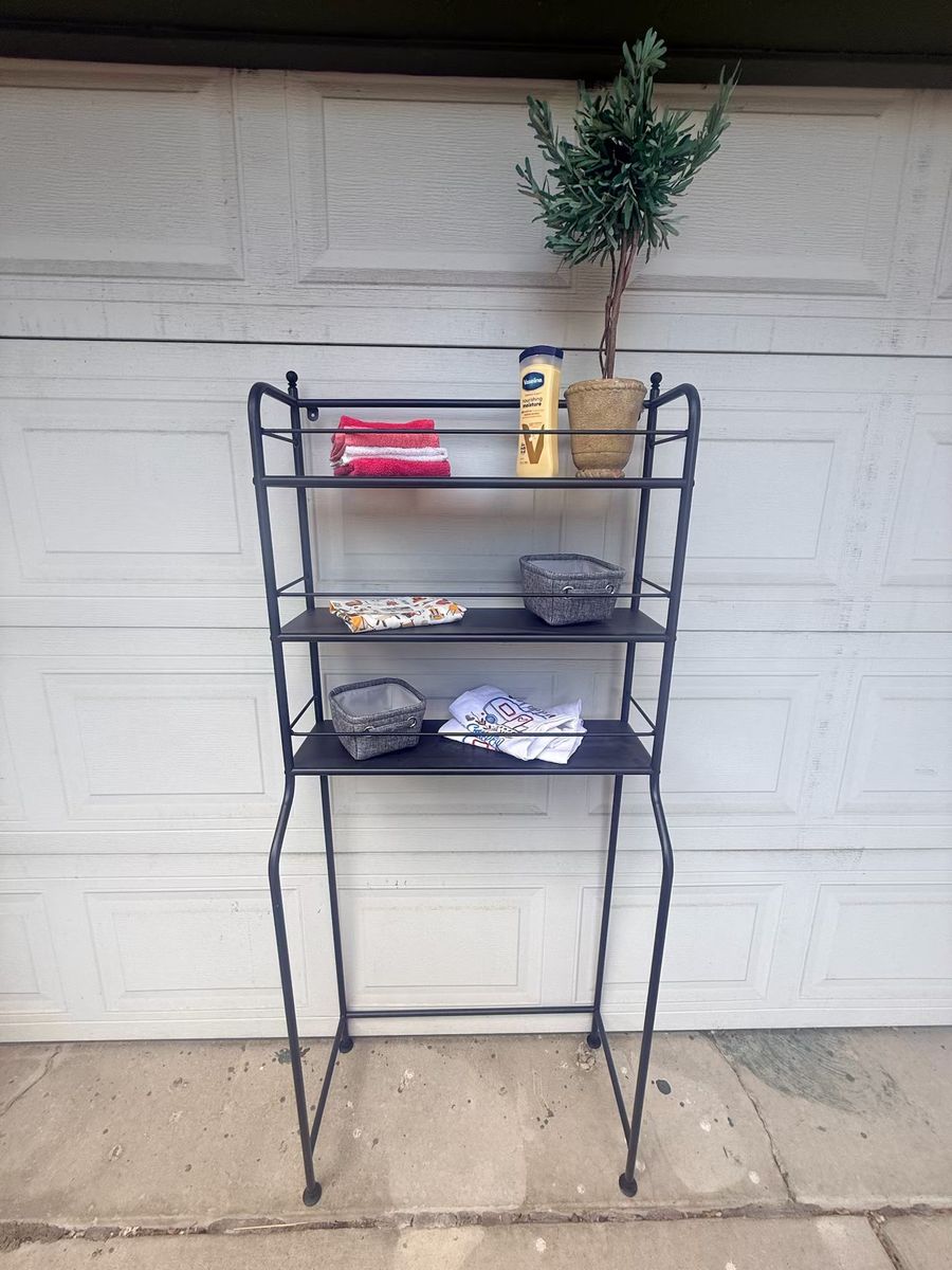 New over commode standalone shelf unit