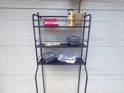 New over commode standalone shelf unit
