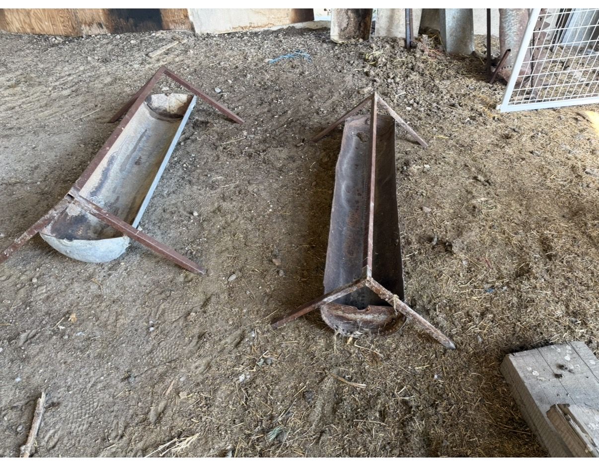 Feed troughs.
