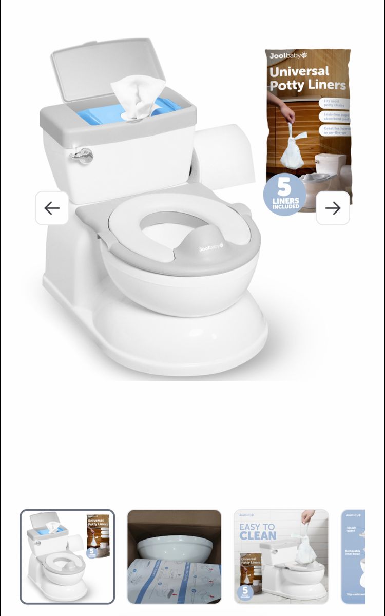 Real Feel 2 in 1 potty with wipes storage and flushing sounds