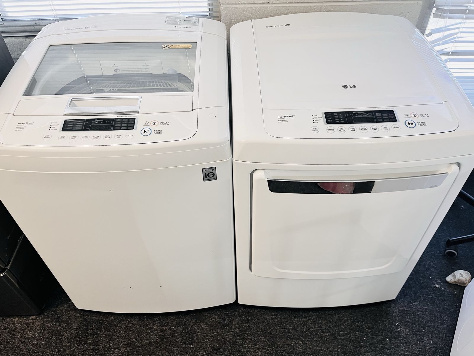 LG super capacity washer and dryer set