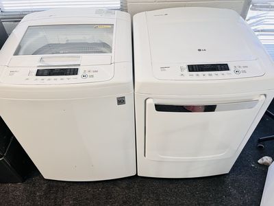 LG super capacity washer and dryer set