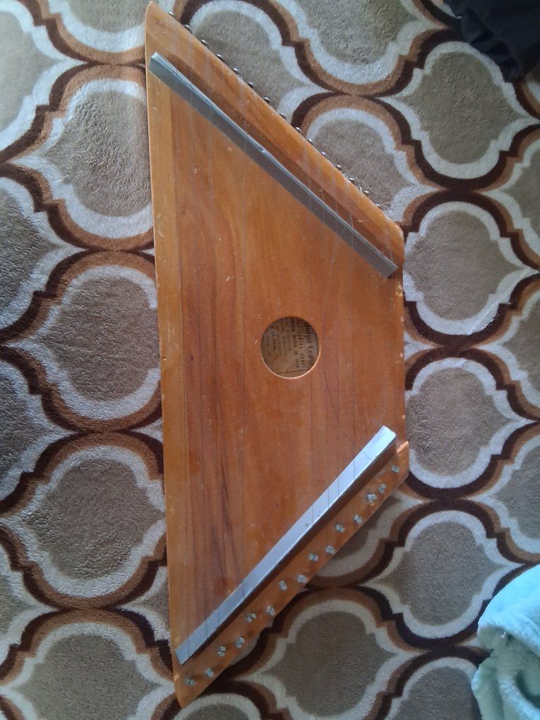Vintage Wooden Zither Stringed Musical Instrument Used