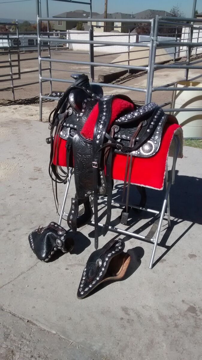1950s Silver Studded Western Parade/Show Saddle