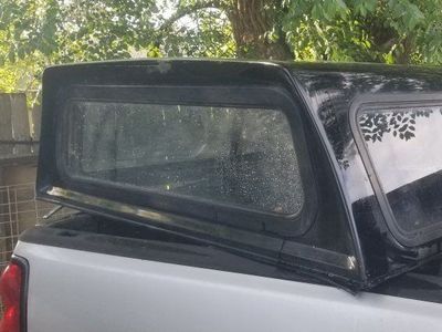 Black Truck Bed Camper Shell Topper with Tinted Windows