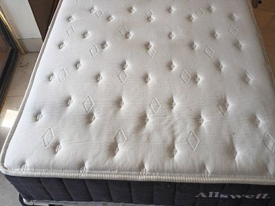 Allswell Twin Mattress and Metal Platform Bed Frame Set