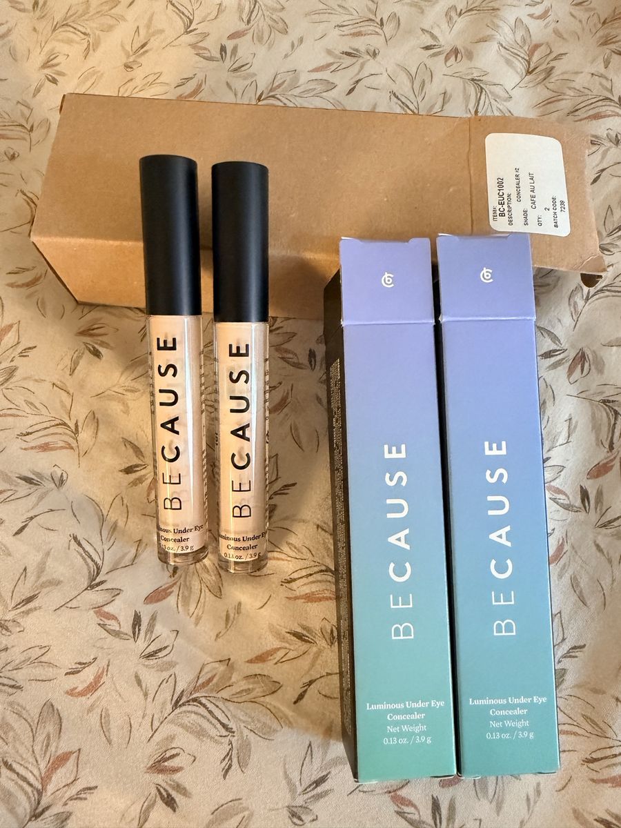 Because Cosmetics Luminous Under Eye Concealer - Cafe Au Lait (2 Pack)