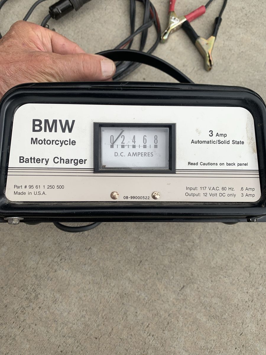 OEM BMW Motorcycle 3 Amp Automatic/Solid State Battery Charger Original BMW Part # 95 61 1 250 500, Made in U.S.A.