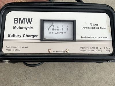 OEM BMW Motorcycle 3 Amp Automatic/Solid State Battery Charger Original BMW Part # 95 61 1 250 500, Made in U.S.A.