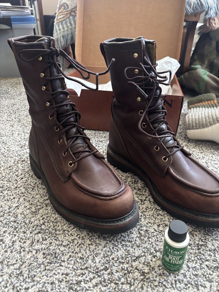 Filson Uplander Boot Brown Leather Lace-Up Hunting Boots Size 9D Made in USA
