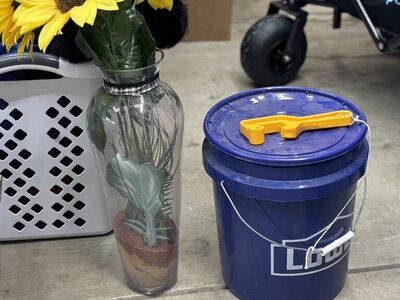 Beautiful Glass Vase With Artificial Sunflowers