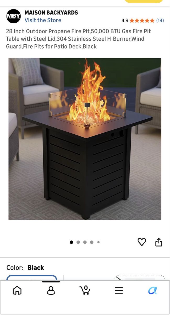 Brand new propane fire pit