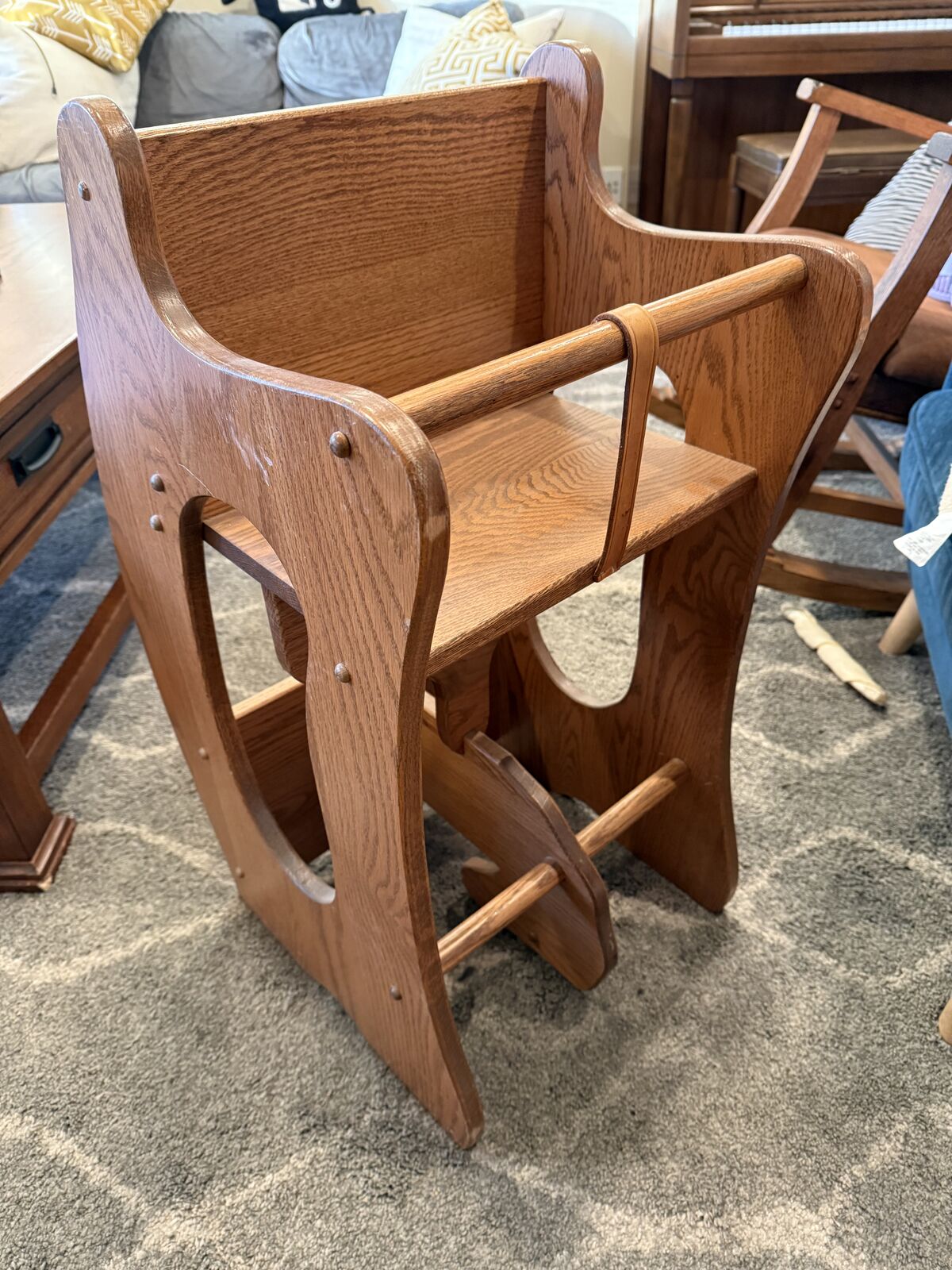 Amish 3-in-1 High Chair, Rocking Horse, Desk