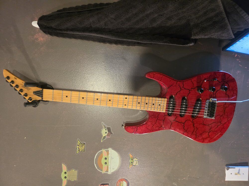 Vintage Martin Stinger Guitar Red Crackle