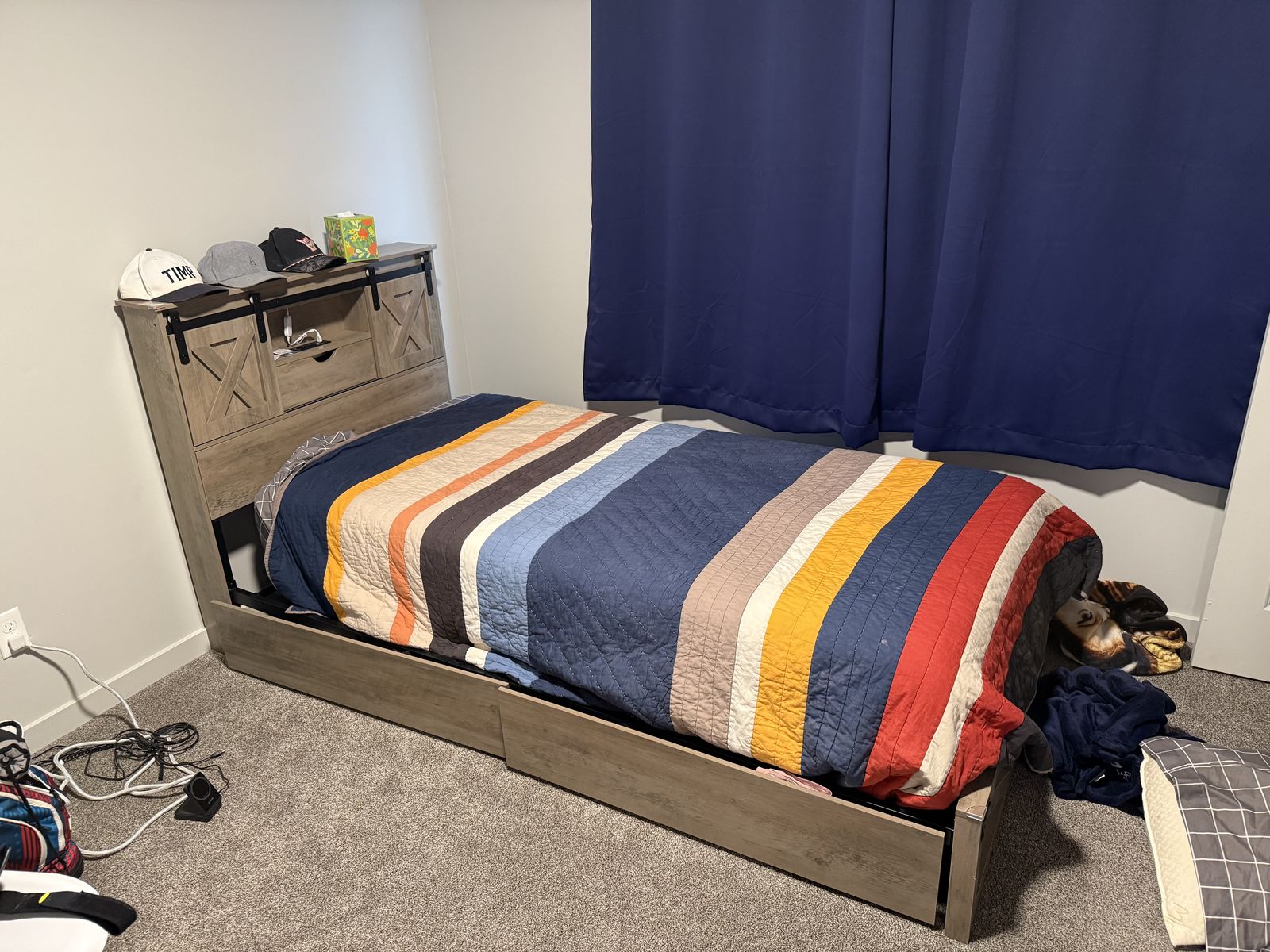 XL twin bed frame and mattress