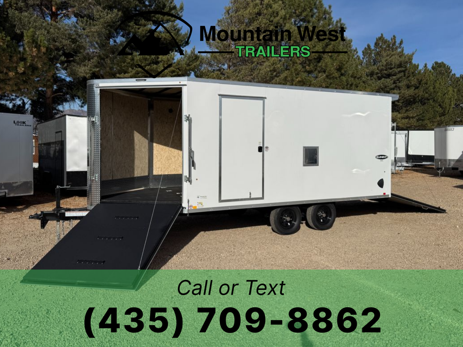 2026 Look ELEMENT SE 8.5X16+5' Deck Over Snowmobile Trailer