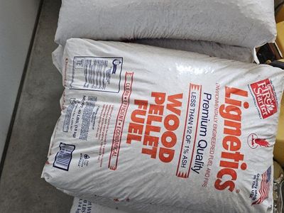 9 new bags wood pellets for pellet stove