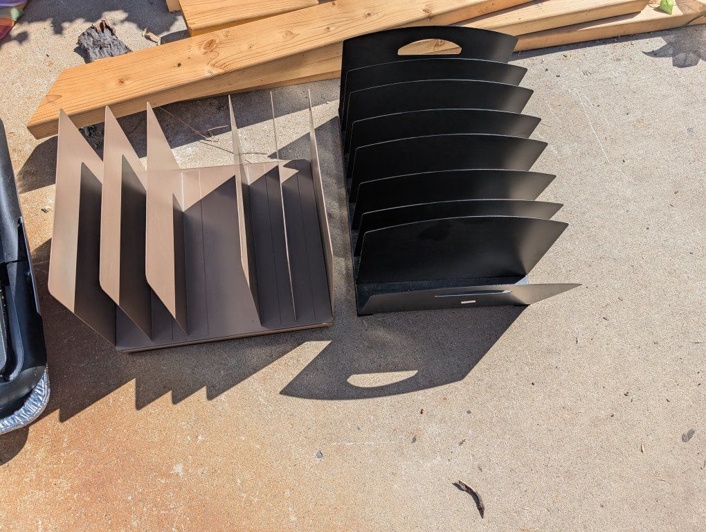 2 metal file holders