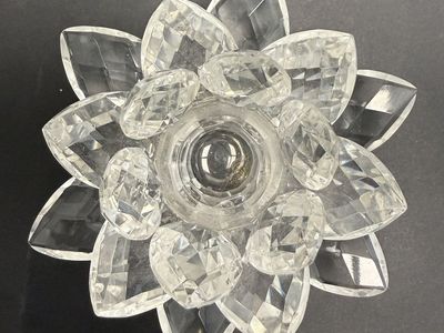 Vintage Shannon Crystal Lotus Candle Holder