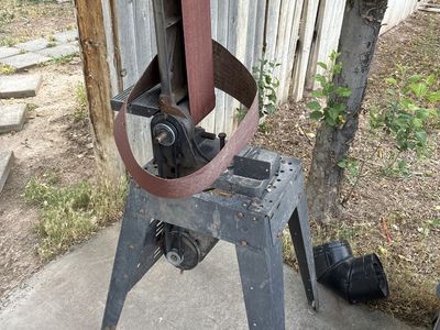 Industrial Belt Sander Grinder on Stand - Heavy Duty Shop Tool for Metal/Woodworking