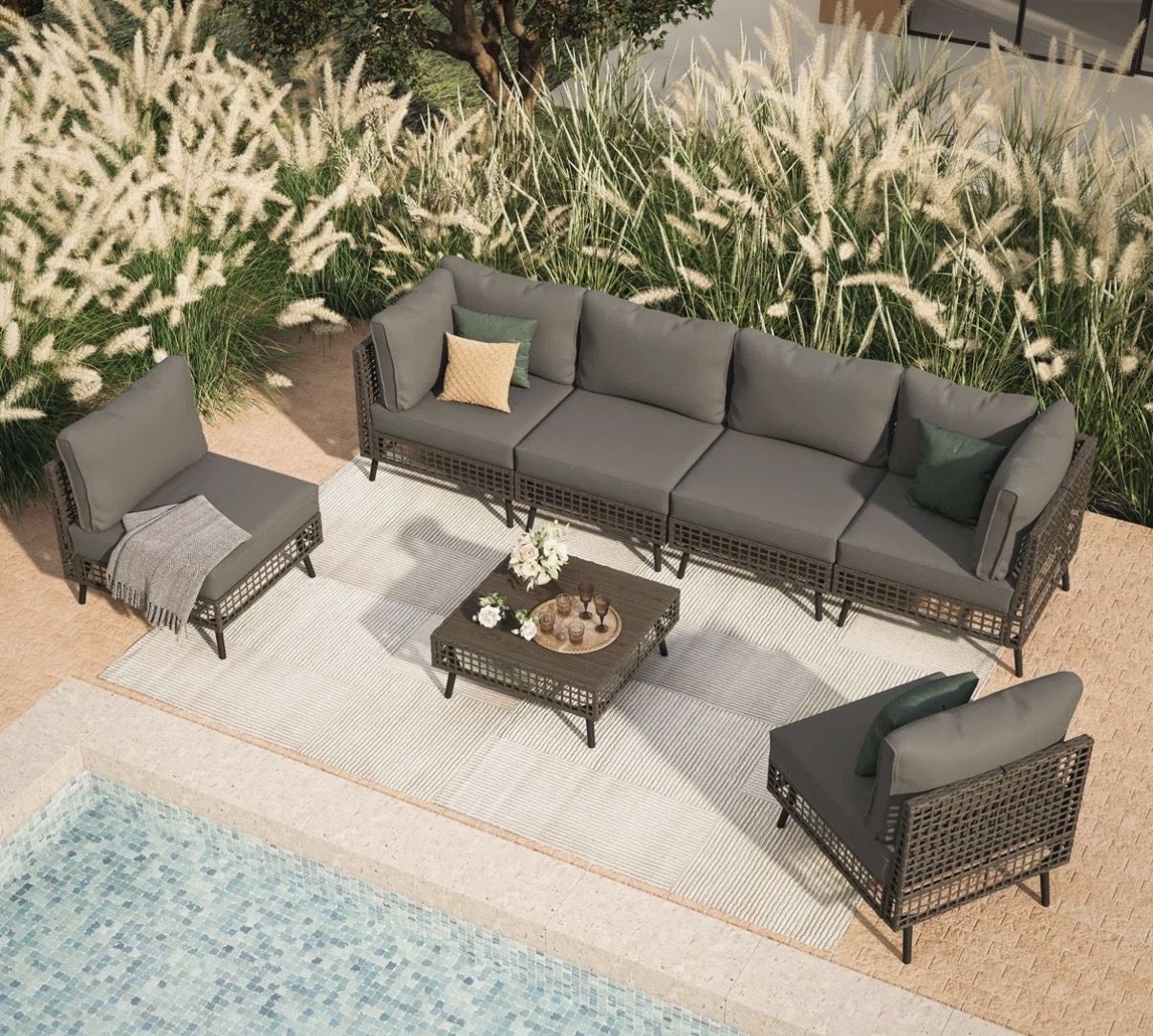 New Patio Furniture Set And Coffee Table For Sale