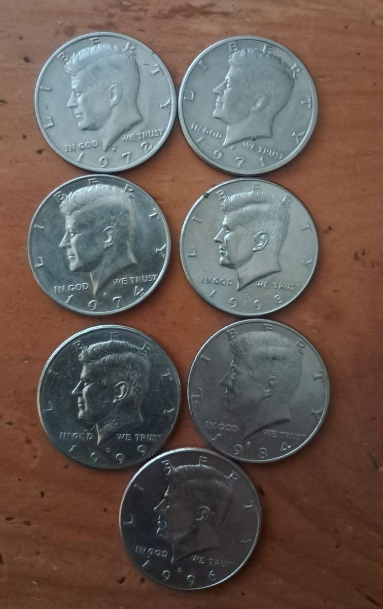 7 US Half Dollar Kennedy