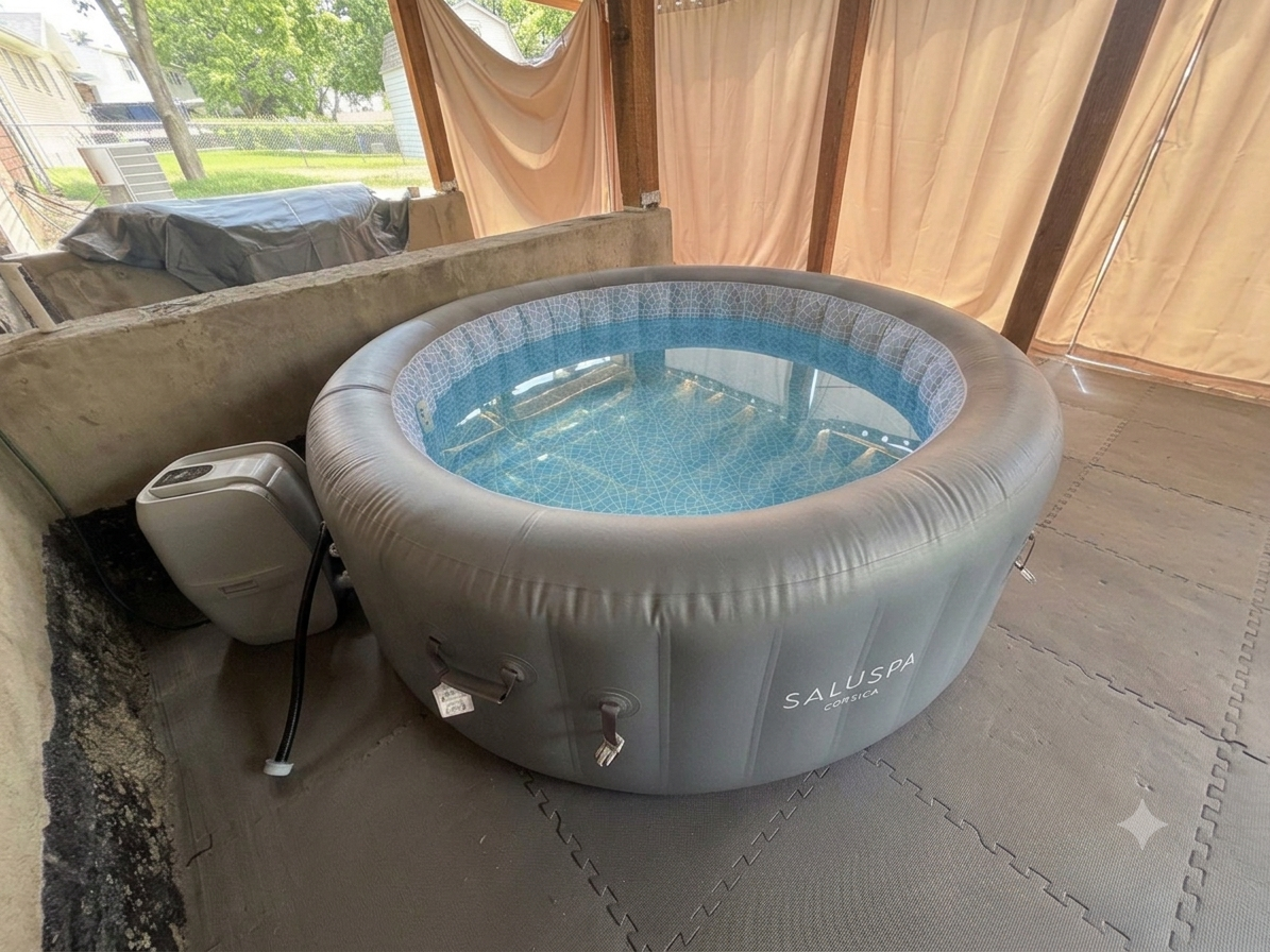 Like new SaluSpa Corsica Inflatable Hot Tub - used twice