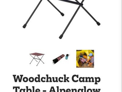 Woodchuck Alpenglow Camp Table - Portable, Lightweight Outdoor Gear