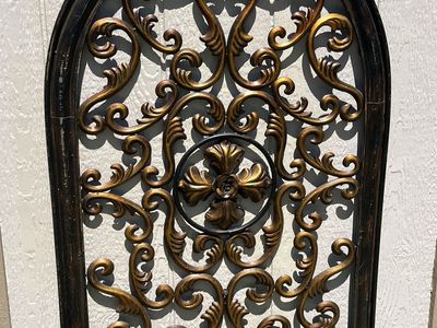 Large Metal decorative wall decoration 40” T X 26”
