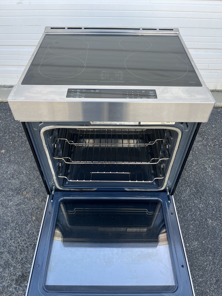 Induction kitchenaid SS slide in electric range,free delivery