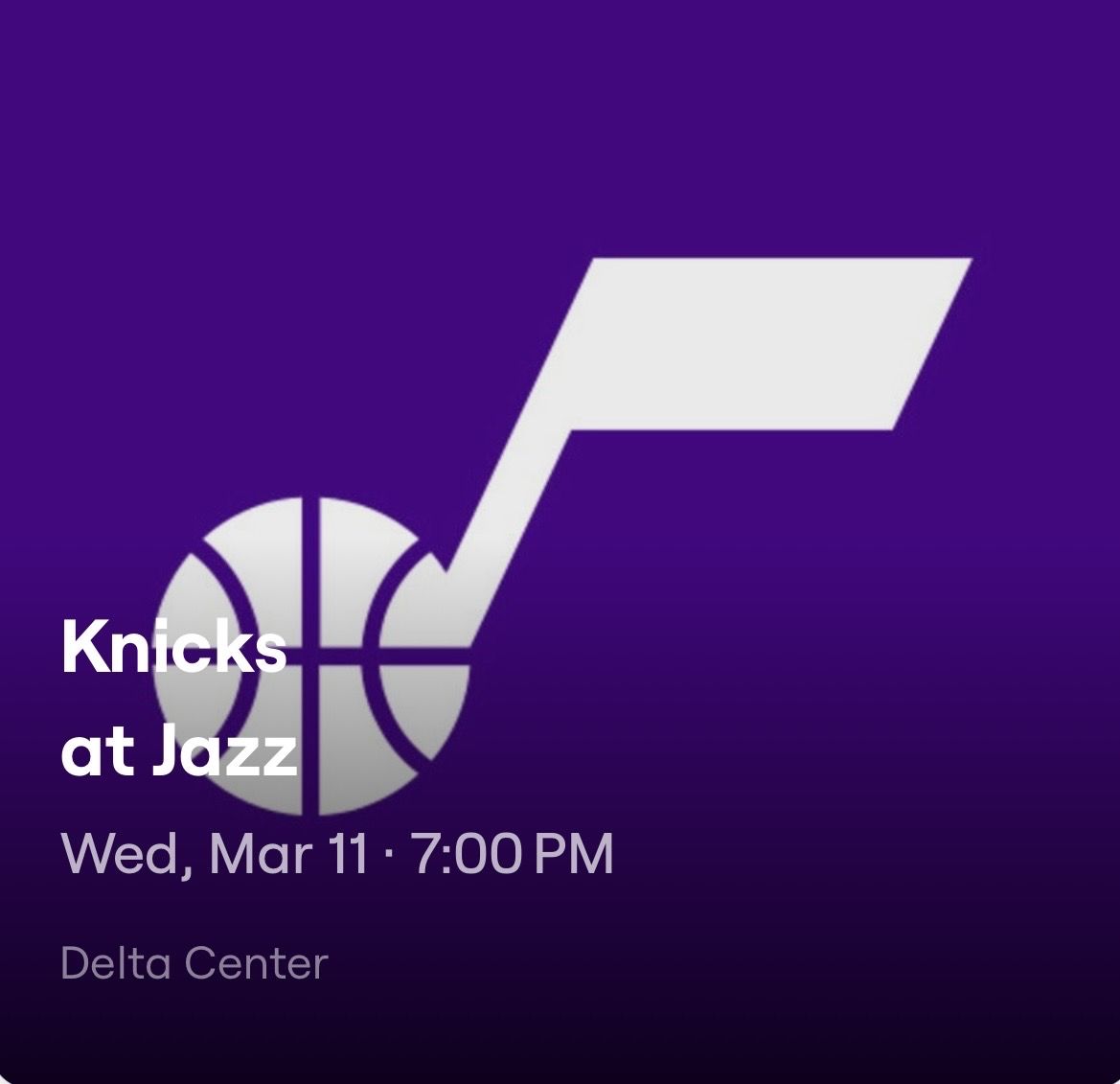 7 Tickets New York Knicks vs Utah Jazz